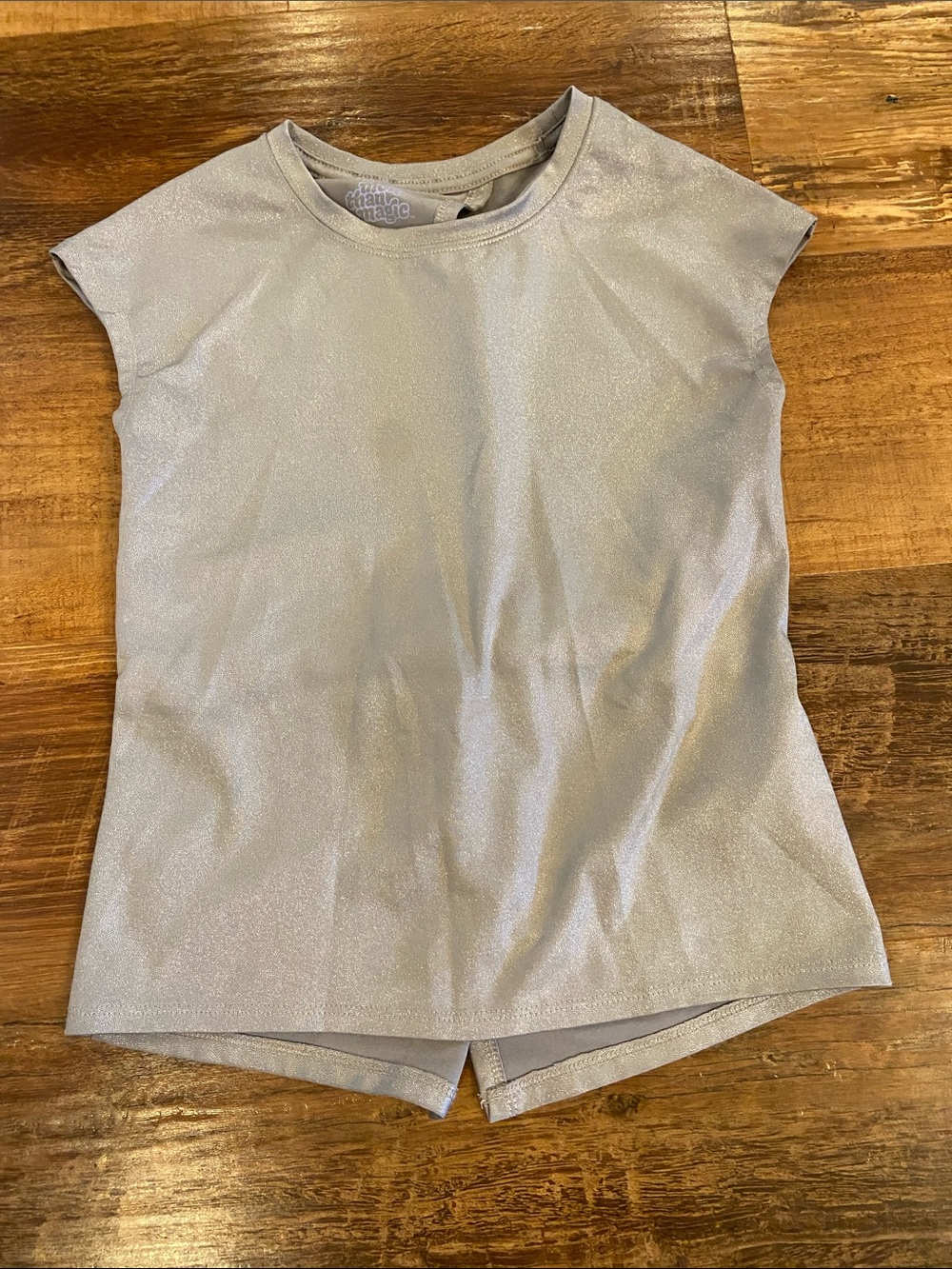 More Than Magic Silver Shimmer Cap Sleeve Tank